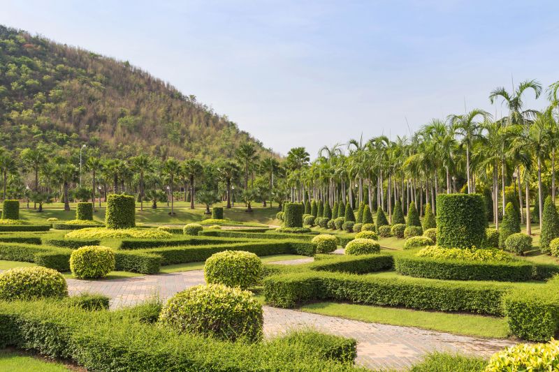 Home Exterior with Trimmed Shrubs
